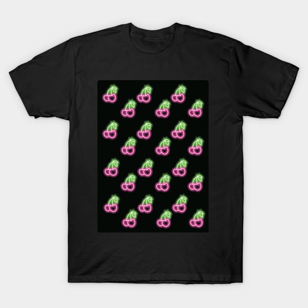 Neon Cherries T-Shirt by BoonieDunes